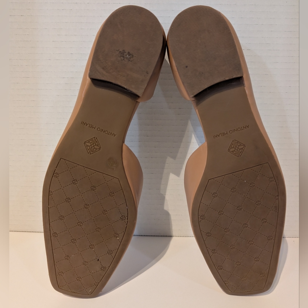 Antonio Melani Tan Flats Leather Sz. 7 1/2 - Picture 9 of 12